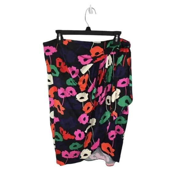 {Milly} Liza Wrap Poppy Print Skirt - Picture 4 of 17